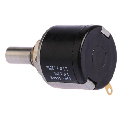 Vishay 1kΩ Rotary Potentiometer 10-Turns 1-Gang Bushing Mount, 534-1-1-102