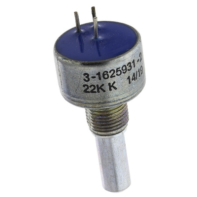 TE Connectivity 22kΩ Rotary Potentiometer 1-Gang Panel Mount, 404802692039