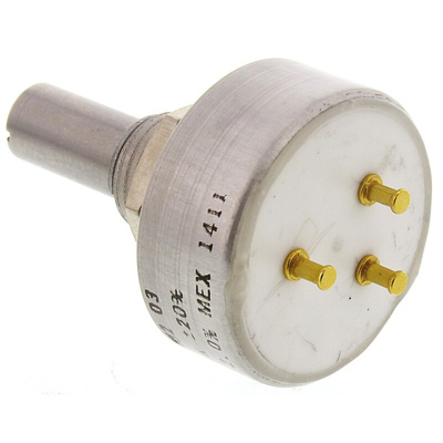 Vishay 1kΩ Rotary Potentiometer 1-Gang Panel Mount, 157B102MX9001