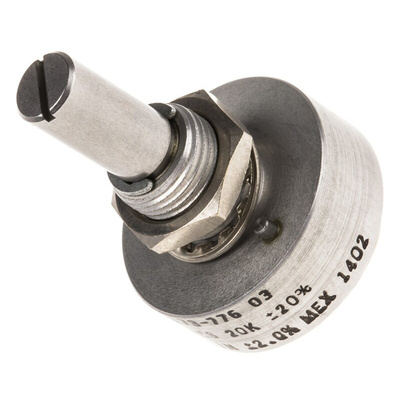 Vishay 20kΩ Rotary Potentiometer 1-Gang Panel Mount, 157B203MX9001
