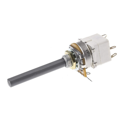 TE Connectivity 1MΩ Rotary Potentiometer 1-Gang Panel Mount, 1624204-2
