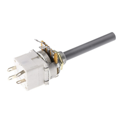 TE Connectivity 1MΩ Rotary Potentiometer 1-Gang Panel Mount, 1624204-2