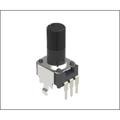 Alps Alpine 10kΩ Rotary Potentiometer 1-Gang Through Hole, RK09K1130A5R