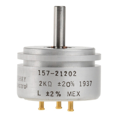 Vishay 2kΩ Rotary Potentiometer 1-Gang Servo Mount, 157S202MX