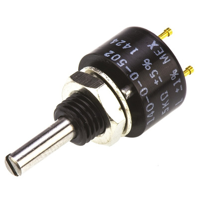 Vishay 5kΩ Rotary Potentiometer 1-Gang Panel Mount, 140B00502