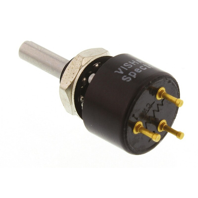 Vishay 10kΩ Rotary Potentiometer 1-Gang Panel Mount, 140B00103B10