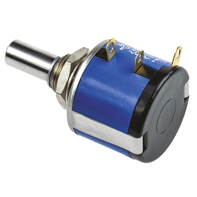 Vishay 50kΩ Rotary Potentiometer 5-Turns 1-Gang Panel Mount, 535B1503JC