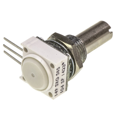 Vishay 100kΩ Rotary Potentiometer 1-Gang, Panel Mount (Through Hole), 14910F0GJSX10104KA