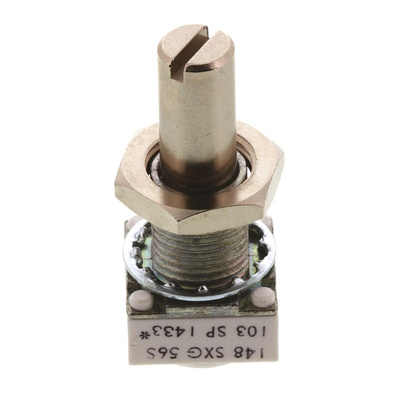 Vishay 10kΩ Rotary Potentiometer 1-Gang, Panel Mount (Through Hole), 14810F0GJSX10103KA