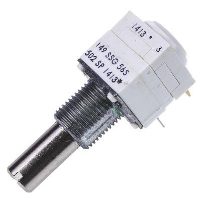 Vishay 5kΩ Rotary Potentiometer 2-Gang, Panel Mount (Through Hole), 14921F0GJSX13502KA