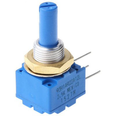 Bourns 2.5kΩ Potentiometer, Panel Mount (Through Hole), 93R1A-R22-A12L