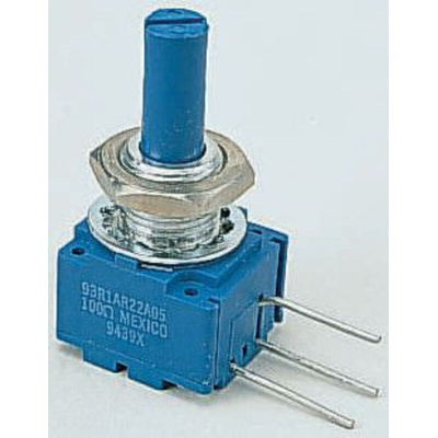 Bourns 25kΩ Potentiometer, Panel Mount (Through Hole), 93R1A-R22-A17L
