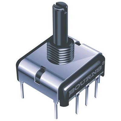 Bourns 5kΩ Rotary Potentiometer 1-Gang, Panel Mount (Through Hole), PCW1J-B24-KAB502L
