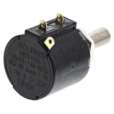 Bourns 50kΩ Rotary Potentiometer 10-Turns 1-Gang Panel Mount, 3549S-1AA-503A
