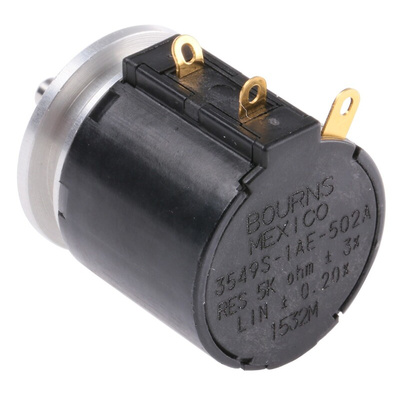 Bourns 5kΩ Rotary Potentiometer 10-Turns 1-Gang Servo Mount, 3549S-1AE-502A
