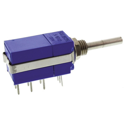 Bourns 5kΩ Rotary Potentiometer 1-Gang Panel Mount, 54CAD-E28-B13/P50L