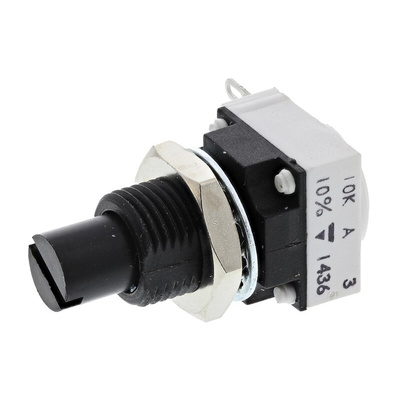 Vishay 10kΩ Rotary Potentiometer 1-Gang Panel Mount, P11P1F0GGSY00103KA