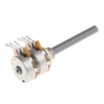 TE Connectivity 47kΩ Rotary Potentiometer 2-Gang Panel Mount, 27ESA473MMF50NF