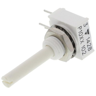 Vishay 1kΩ Rotary Potentiometer 1-Gang Panel Mount, P10XXAI102KB30
