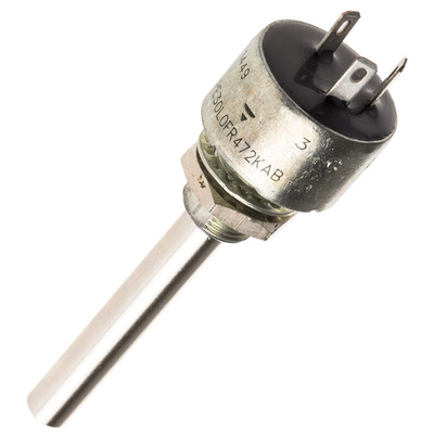 Vishay 4.7kΩ Rotary Potentiometer 1-Gang Panel Mount, PE30L0FR472KAB