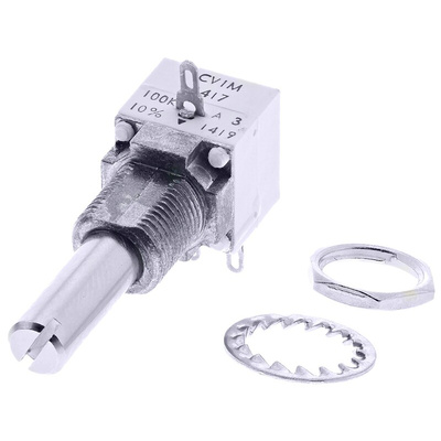 Vishay 100kΩ Rotary Potentiometer 2-Gang Panel Mount, P11S2V0FLSY00D0046