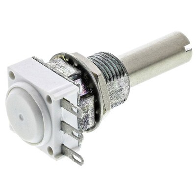 Vishay 500Ω Rotary Potentiometer 1-Gang Panel Mount, P11S1V0FLSY00501KA