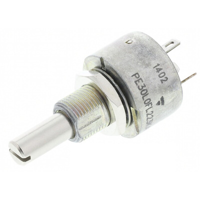 Vishay 22kΩ Rotary Potentiometer 1-Gang Panel Mount, PE30L0FL223KAB