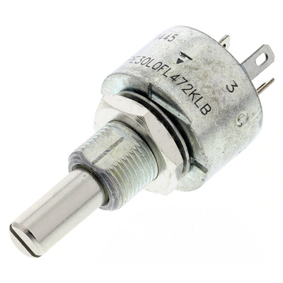 Vishay 4.7kΩ Rotary Potentiometer 1-Gang Panel Mount, PE30L0FL472KLB