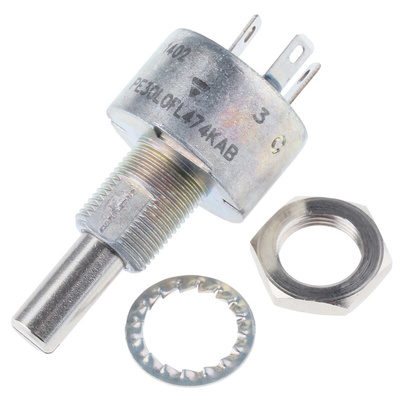 Vishay 470kΩ Rotary Potentiometer 1-Gang Panel Mount, PE30L0FL474KAB