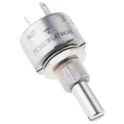 Vishay 470kΩ Rotary Potentiometer 1-Gang Panel Mount, PE30L0FL474KAB