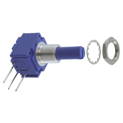 Bourns 5kΩ Rotary Potentiometer 1-Gang Panel Mount, 93A1A-B28-A13L