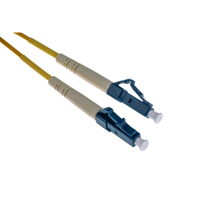 RS PRO LC to LC Simplex Single Mode OS1 Fibre Optic Cable, 9/125μm, Yellow, 1m