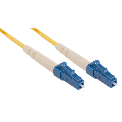 RS PRO LC to LC Simplex Single Mode OS1 Fibre Optic Cable, 9/125μm, Yellow, 5m