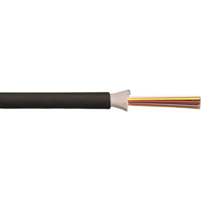 RS PRO Duplex Multi Mode OM3 Fibre Optic Cable, 8.9mm, Black, 250m