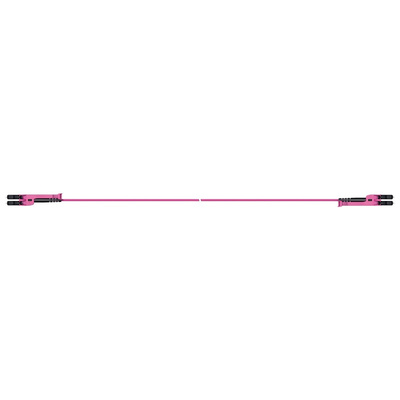 Huber+Suhner LC to LC Duplex Multi Mode OM4 Fibre Optic Cable, 2.1mm, Violet, 20m