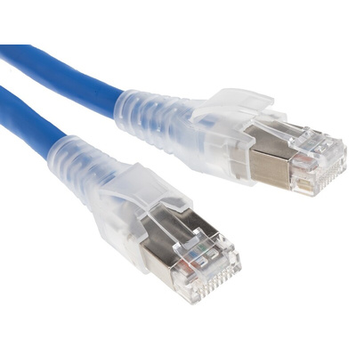 Belden Cat6a Male RJ45 to Male RJ45 Ethernet Cable, S/FTP, Blue LSZH Sheath, 1m, Low Smoke Zero Halogen (LSZH)