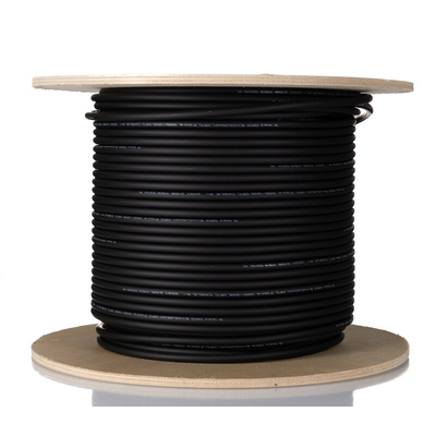 RS PRO OS2 Fibre Optic Cable, Black, 200m