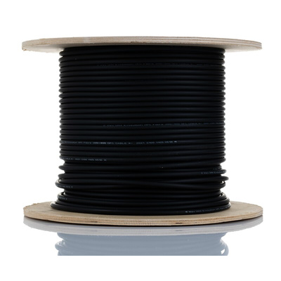 RS PRO OS2 Fibre Optic Cable, Black, 200m