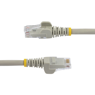 StarTech.com Cat6 Straight Male RJ45 to Straight Male RJ45 Ethernet Cable, U/UTP, Grey LSZH Sheath, 2m, Low Smoke Zero