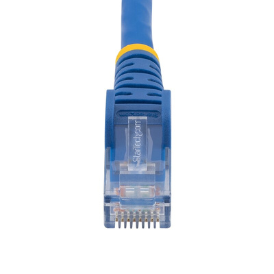 StarTech.com Cat6 Straight Male RJ45 to Straight Male RJ45 Ethernet Cable, U/UTP, Blue LSZH Sheath, 0.5m, Low Smoke