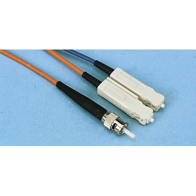 Amphenol Socapex ST2 Duplex Multi Mode Fibre Optic Cable, 62.5/125μm, 500mm