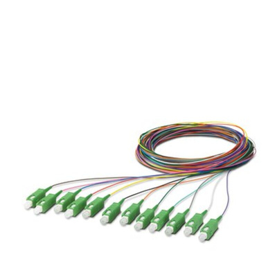 Phoenix Contact SC x 12 to Unterminated Single Mode Fibre Optic Cable, 9/125μm, 2.5m