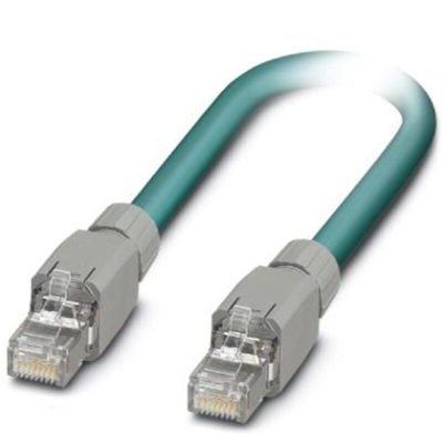 Phoenix Contact Cat5 Straight Male RJ45 to Straight RJ45 Ethernet Cable, Shielded, Blue, 2m