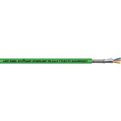 Lapp Cat5 Ethernet Cable, Tinned Copper Braid, Green, 100m