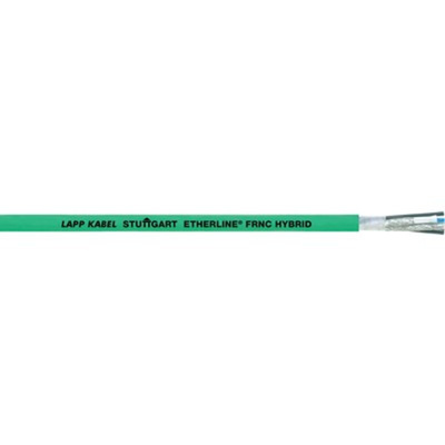 Lapp Cat5 Ethernet Cable, Tinned Copper Braid, Green, 100m