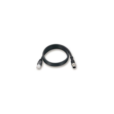 MOXA Cat5e Straight Male M12 to Straight Male RJ45 Ethernet Cable, Unshielded Twisted Pair (UTP), Black, 1m
