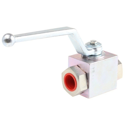 RS PRO Zinc Passivated Steel Line Mounting Hydraulic Ball Valve G 3/4