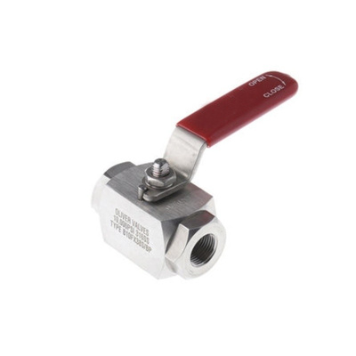 RS PRO Stainless Steel Line Mounting Hydraulic Ball Valve BSP 3/8