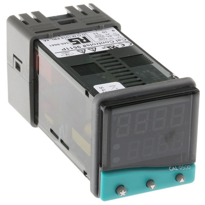 CAL 9500 PID Temperature Controller, 48 x 48 (1/16 DIN)mm, 2 Output Relay, 100 V ac, 240 V ac Supply Voltage