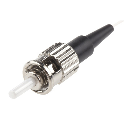 RS PRO ST to Unterminated Simplex Multi Mode OM1 Fibre Optic Cable, 62.5/125μm, Black, 500mm